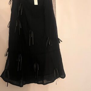 Anthropologie Black A-Line maxi Skirt size 6